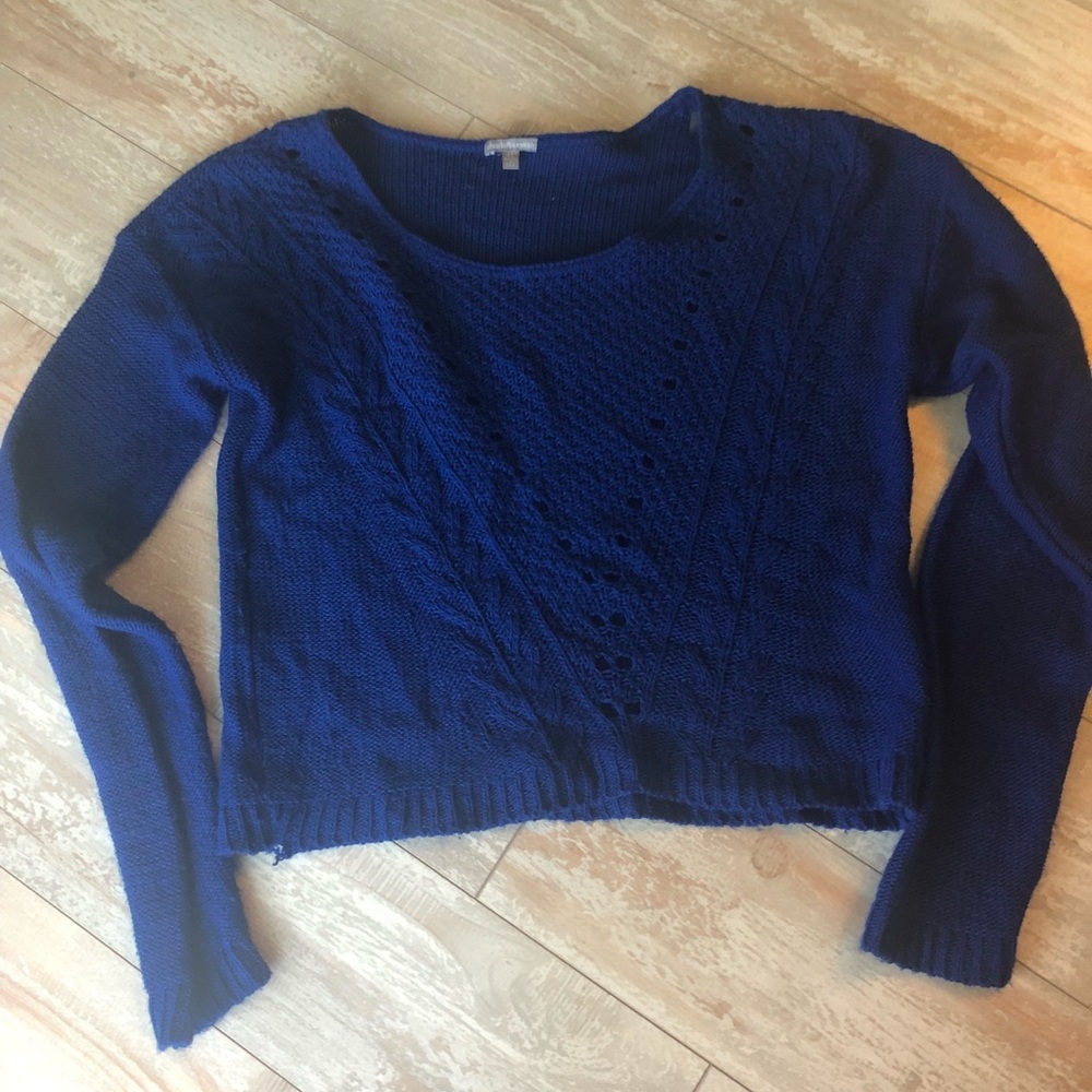 Electric blue knit sweater